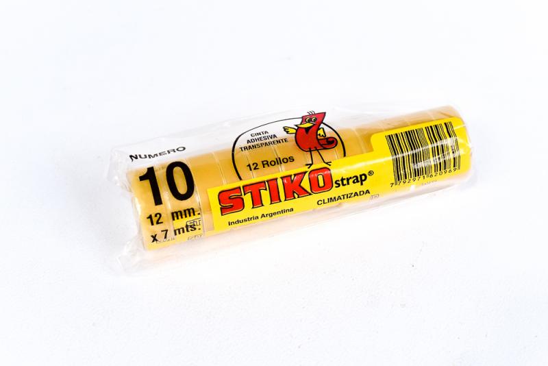 Imagen ilustrativa de Cinta adhesiva STIKO 12mm x 10m tubo x 10 un