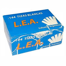 Imagen ilustrativa de Tiza L.E.A blanca x 144 un
