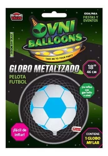 GLOBO METALIZADO 18" PELOTA DE FUTBOL