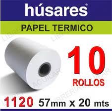 Rollo Husares p/reg 1120 termico 57mm x 20mts x 10