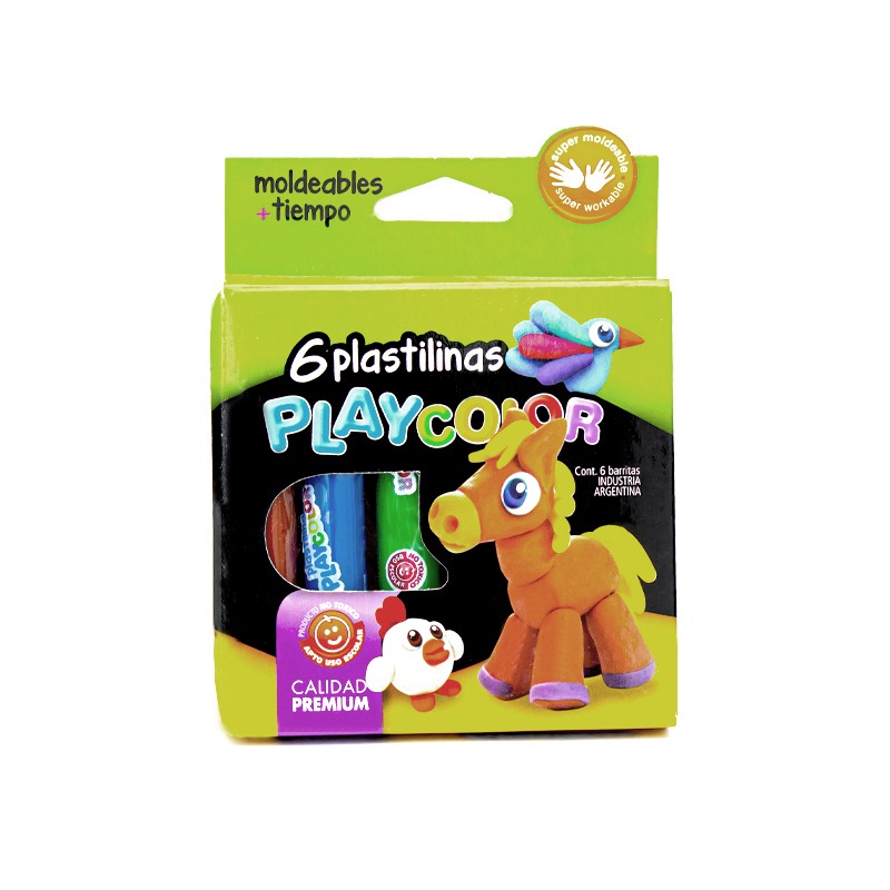 Plastilina Playcolor surt x 6 colores