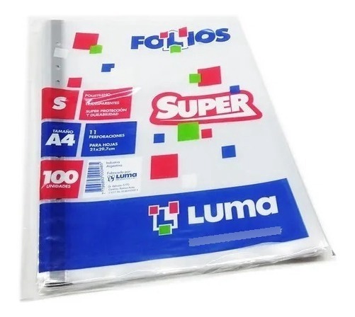 Folio Luma A4 x 100 super reforzado