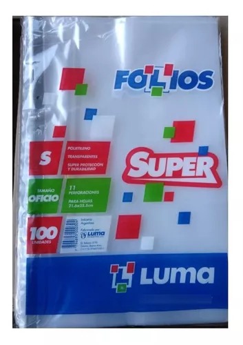 Folio Luma oficio x 100 super reforzado