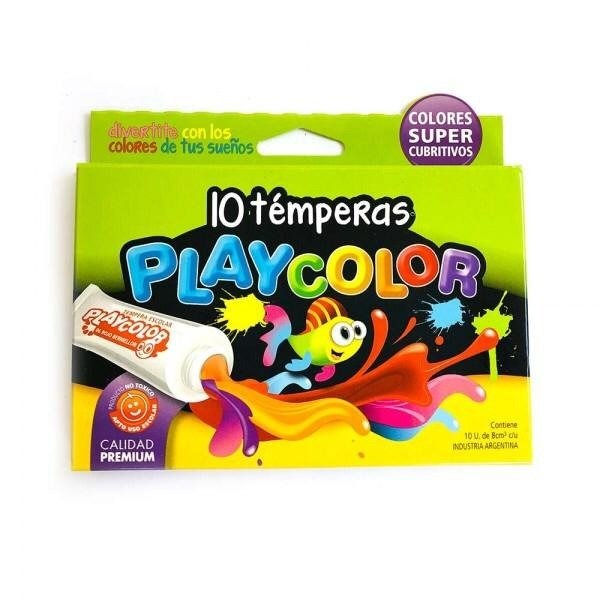 Tempera Playcolor caja 8 ml x 10 unid surtidas