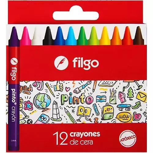 Crayones de Cera Filgo Pinto x 12 colores