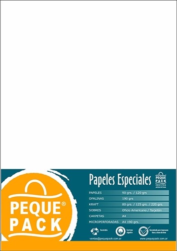 Papel opalina A4 lisa blanco 180 gr paq x 100 unid