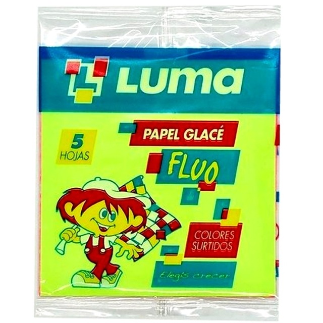 Papel Glase fluo 10x10 sob x 5