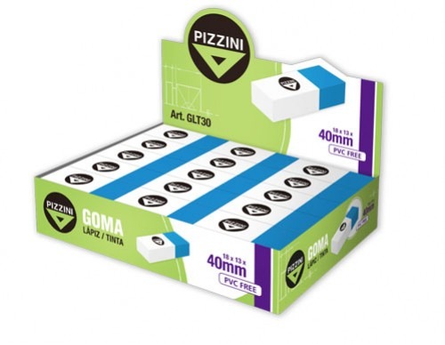 Goma de borrar Pizzini lapiz-tinta GLT30 caja x 30