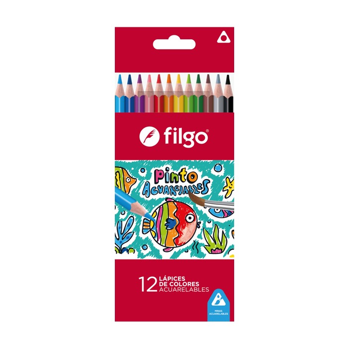 Lapices de colores Filgo acuarelable x 12