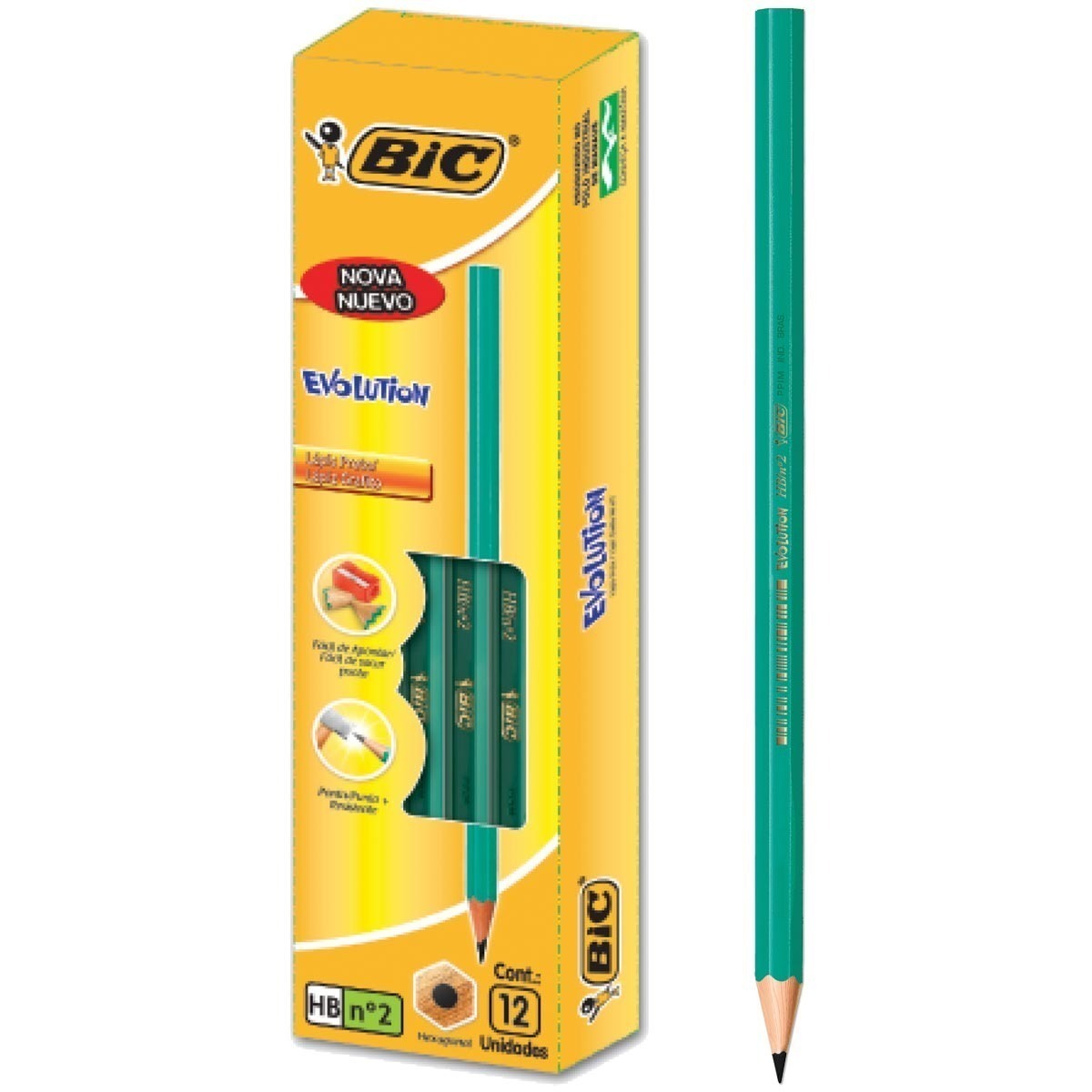 Lapiz Grafito BIC Evolution HB x 12