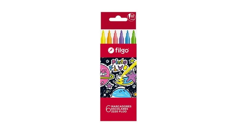 Marcadores Filgo Pinto fluo x 6 colores