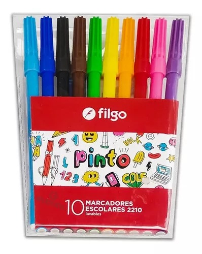 Marcadores Filgo Pinto economico x 10 colores