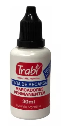 Tinta Trabi para marcador solvente 30 cm3 negro