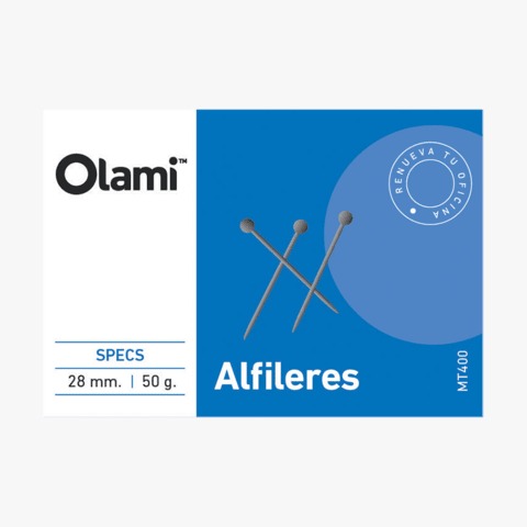 Alfiler Olami 28mm caja x 50 grs MT400