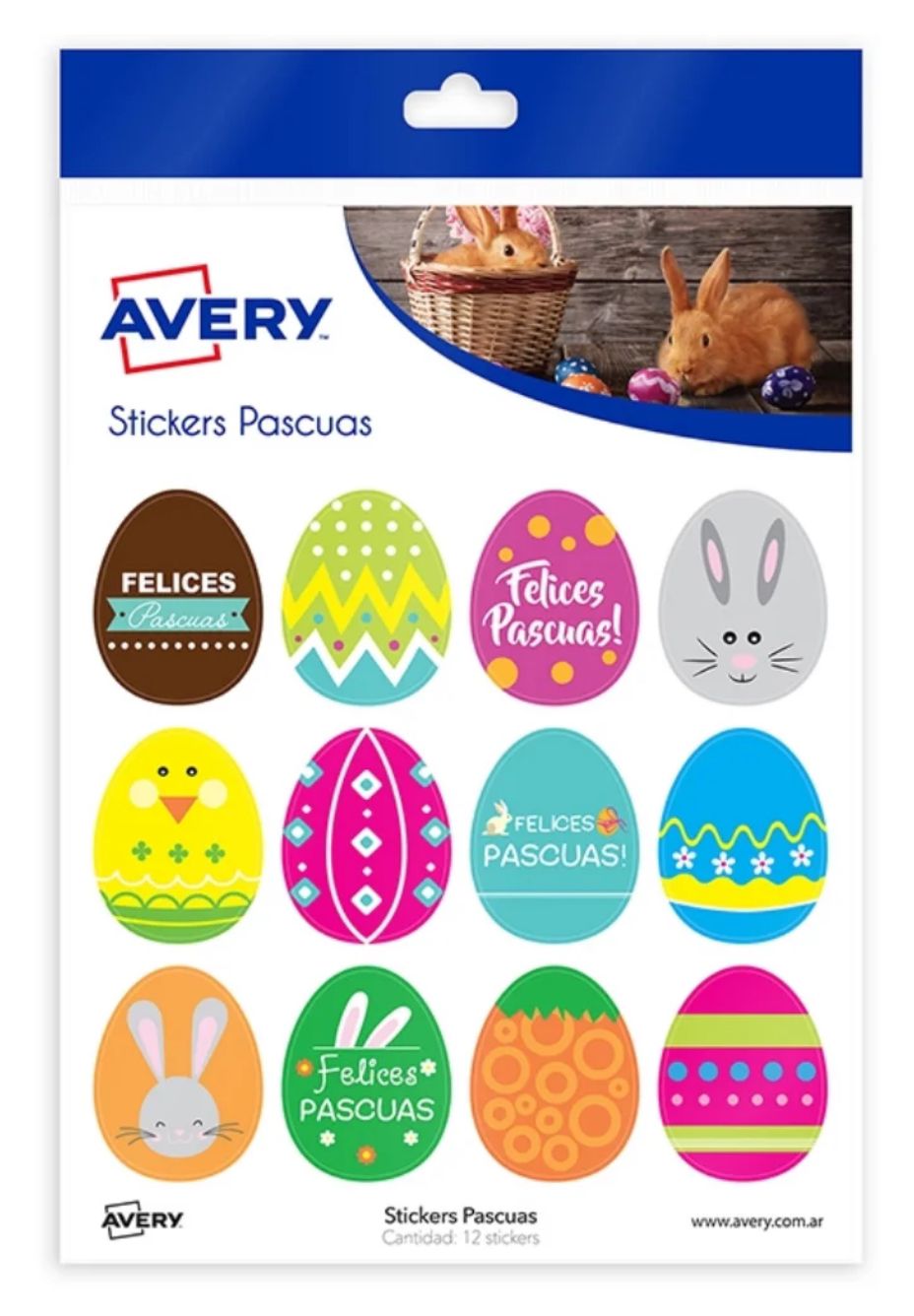 Etiquetas Avery Pascuas x 12 stikers